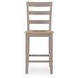 Loyander Natural and Gray Counter Height Stool Set of 2