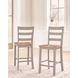 Loyander Natural and Gray Counter Height Stool Set of 2