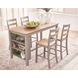 Loyander Natural and Gray Counter Height Stool Set of 2
