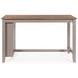Loyander Natural and Gray 60" Rectangular Counter Height Dining Table with Storage Shelves