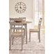 Loyander Natural and Gray 42" Round Drop Leaf Dining Table