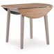 Loyander Natural and Gray 42" Round Drop Leaf Dining Table