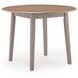 Loyander Natural and Gray 42" Round Drop Leaf Dining Table
