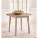Loyander Natural and Gray 42" Round Drop Leaf Dining Table