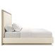 Anthology Beige and Dry Martini King Upholstered Panel Bed