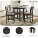 Langwest Cherry Brown 5 Piece Counter Height Dining Set
