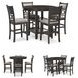 Langwest Cherry Brown 5 Piece Counter Height Dining Set