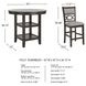 Langwest Cherry Brown 5 Piece Counter Height Dining Set