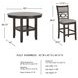Langwest Cherry Brown 5 Piece Dining Set