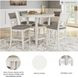 Erinberg Antique White 5 Piece Counter Height Dining Set