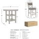 Erinberg Antique White 5 Piece Counter Height Dining Set