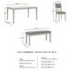Erinberg Antique White 6 Piece Dining Set