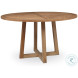 West Bay (D43) Natural Teak 54" Round Dining Table