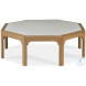 Tangier White And Natural Teak Cocktail Table
