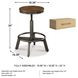 Torjin Brown and Gray Adjustable Stool Set of 2