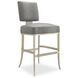Reserved Seating Pewter Upholstered Counter Height Stool