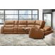 Belmont Lyric Caramel Leather Modular Zero Gravity Power Reclining Sectional with USB Charging