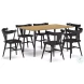 Gretlynn Natural And Black Rectangular Dining Room Set