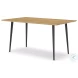 Gretlynn Natural And Black Rectangular Dining Table