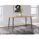 Gretlynn Natural And Black Rectangular Dining Table