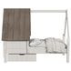 Lodge Cookies and Cream Twin Novelty Bed with Half Roof and Window
