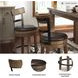 Pinnadel Upholstered Swivel Adjustable Counter Height Chair