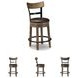 Pinnadel Upholstered Swivel Adjustable Counter Height Chair