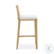 Gerri Performance Tweed and Rattan Counter Height Stool