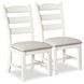 Valebeck Beige Upholseterd Side Chair Set Of 2