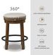 Valebeck Beige And Brown Swivel Counter Height Stool