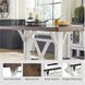 Valebeck White And Brown Counter Height Dining Table