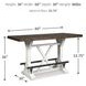 Valebeck White And Brown Counter Height Dining Table
