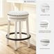 Valebeck Beige And White Swivel Counter Height Stool