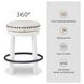 Valebeck Beige And White Swivel Counter Height Stool