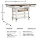 Valebeck White And Brown Storage Counter Height Dining Table