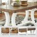 Valebeck White And Brown Extendable Rectangular Dining Table