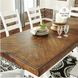 Valebeck White And Brown Extendable Rectangular Dining Table