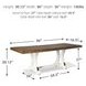 Valebeck White And Brown Extendable Rectangular Dining Table