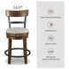 Valebeck Brown Upholstered Swivel Counter Height Stool