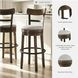 Valebeck Brown Tall Upholstered Swivel Bar Stool