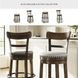 Valebeck Brown Tall Upholstered Swivel Bar Stool