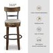 Valebeck Brown Tall Upholstered Swivel Bar Stool