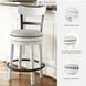 Valebeck White Upholstered Swivel Counter Height Stool