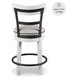 Valebeck White Upholstered Swivel Counter Height Stool