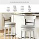 Valebeck White Upholstered Swivel Counter Height Stool