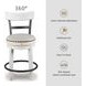 Valebeck White Upholstered Swivel Counter Height Stool
