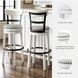 Valebeck White Tall Upholstered Swivel Bar Stool