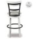 Valebeck White Tall Upholstered Swivel Bar Stool