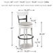 Valebeck White Tall Upholstered Swivel Bar Stool
