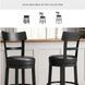 Valebeck Black Tall Upholstered Swivel Bar Stool